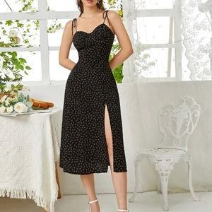 Floral Maxi Dress Black